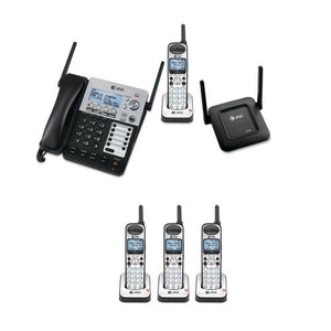 AT&T SB67138 SynJ 4-Line Extendable Range Corded-Cordless Phone System with 4 Extra Handsets and DECT 6.0 Range Repeater