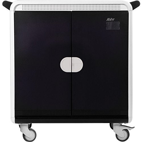 Aver Information CHRGES40I Cart, for 40 Tablets/Notebooks, Black/White/Silver