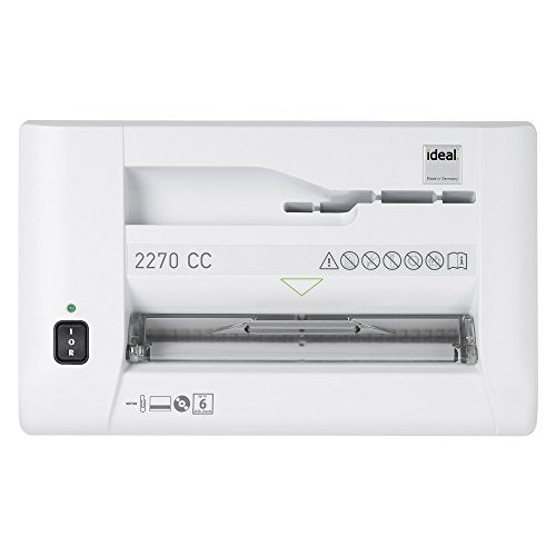 ideal. 2270 Continuous Operation Cross Cut Deskside Paper/CD/DVD Shredder, 6 Sheet, 5 Gal. Bin, P-4 Security Level