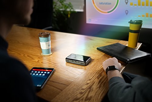 Miroir Smart HD Mini Projector M300A, Surge Series, Android OS with Native Apps Available, LED Lamp, Auto Focus,Built in Rechargeable Battery, HDMI Input and Wireless Input