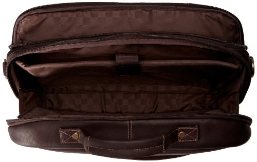 Samsonite Colombian Leather Flapover Briefcase, Brown, One Size