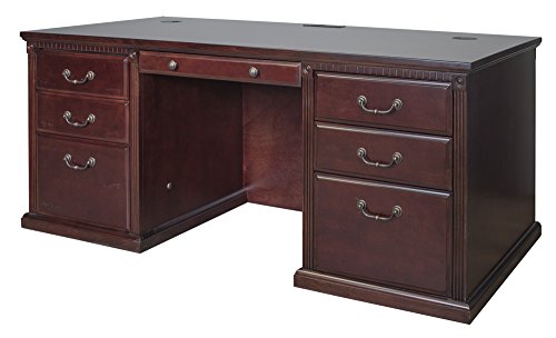 Martin Furniture Huntington Club 68" Double Pedestal Executive Desk, Fully Assembled