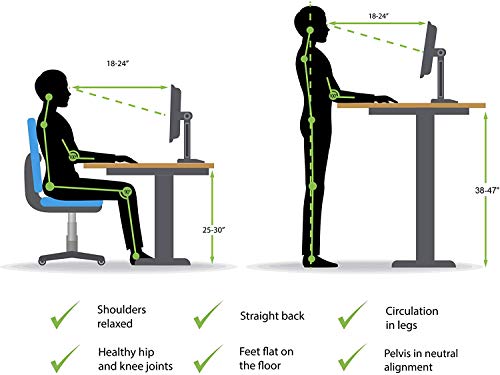 Hi5 Electric Height Adjustable Desk with Dual Motor L-Shaped 55 x 32.6 Inches Sit Standing Desk Home Office Workstation Adjustable Table with Oak Top+Black Frame