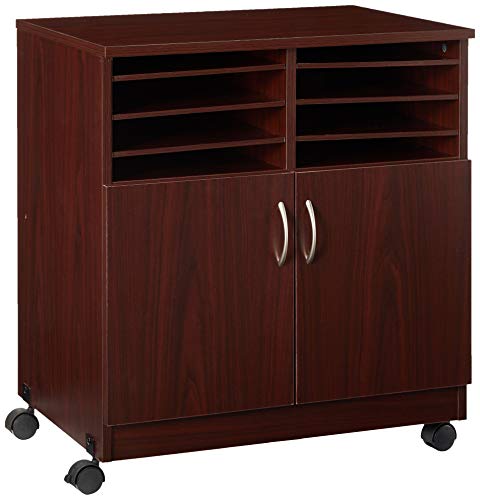 Lorell LLR60266 2-Door Mobile Machine Stand with Sorter