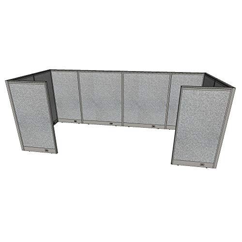 G GOF 2 Person Workstation Cubicle (6'D x 12'W x 4'H) - Office Partition, Room Divider