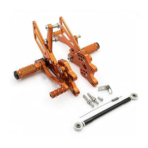 SCMYK Rearset Footrests For Kawasaki ZX10R 2004-2005 - Orange