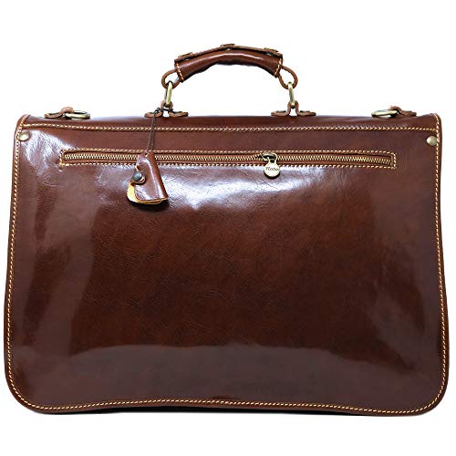 Cenzo 4050 Italian Leather Briefcase Attache