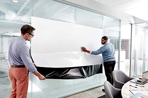 Post-it Dry Erase Whiteboard Film Surface for Walls, Doors, Tables, Chalkboards, Whiteboards, and More, Removable, Super Sticky, Stain-Proof, Easy Installation, 6 ft x 4 ft Roll (DEF6X4A)