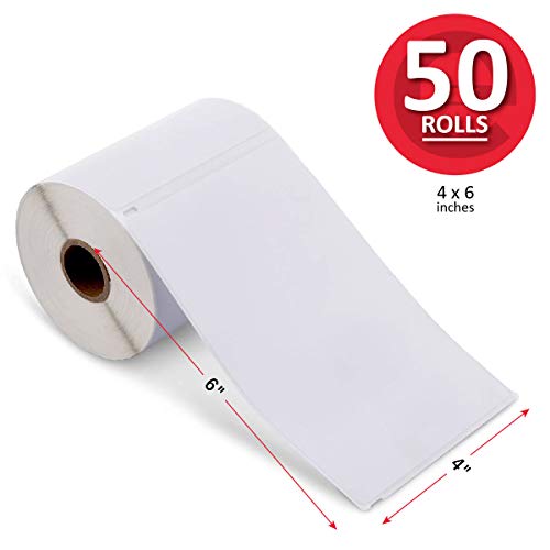 enKo Dymo 4XL Labels 4 x 6" 1744907 Compatible for Dymo Labelwriter 4XL Shipping Label Thermal Printer (50 Rolls, 11,000 Labels)