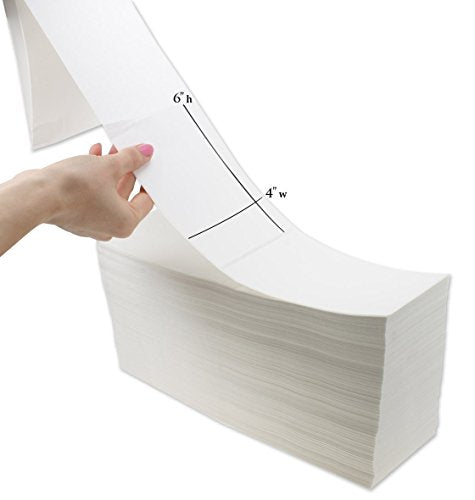 Fanfold 4" x 6" Direct Thermal Labels, 20 Stacks, 2000 Labels Per Stack, White Shipping Mailing Postage Labels for Thermal Printer (40000 Labels)