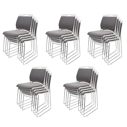 VACYOVKE Stacking Chairs Set - 20 Pack, 1102LB Capacity, Sled Base - Modern Reception Chairs for Home Office, Kitchen, Waiting Room