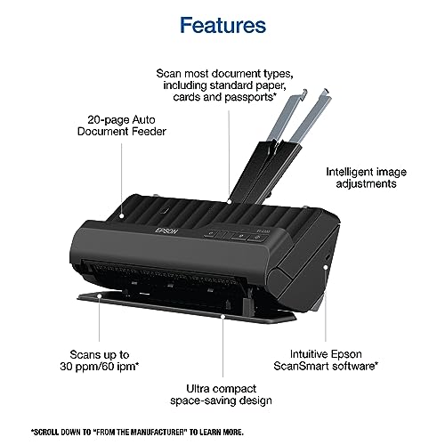 Epson Workforce ES-C220 Compact Desktop Document Scanner