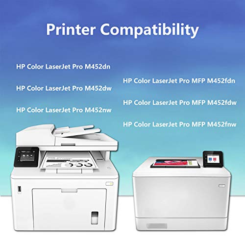 7 Pack (4BK+1C+1M+1Y) 410A | CF410A CF411A CF412A CF413A Toner Cartridge Replacement for HP Color Pro M7FP M477fdn M47fdw M477fnw M452dn M452dw M452nw MFP M377dw Printer,Sold by AlToner