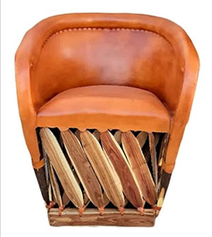 Generic Handmade Equipal Furniture Chair - Rustic Mexican Style