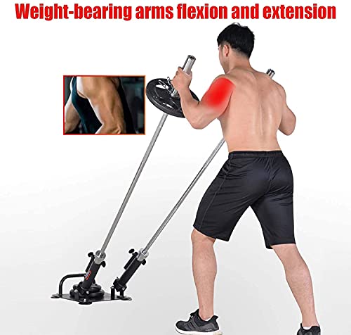 XIAOER 360 Degree Rotation Barbell T-Bar Row Plate Post Landmine, Core Strength Training Equipment for Back Muscle Training