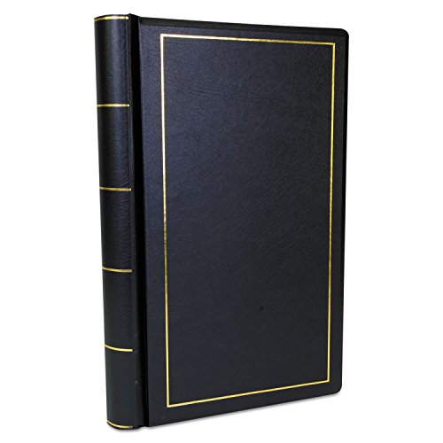 Wilson Jones 039531 - Looseleaf Minute Book, Black Leather-Like Cover, 125 Pages, 8 1/2 x 14-WLJ039531