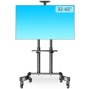 UPGENT Mobile TV Cart 32"-65" Free Lifting LED LCD Plasma Trolley Stand with AV - Super Quality, Color with Tray