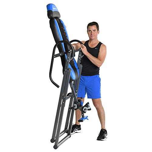 Exerpeutic Inversion Table UL Certified with Heat and Massage Therapy, Blue