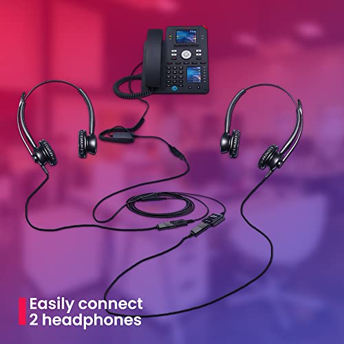 Global Teck Worldwide XS 825 Headset Bundle of 10 - Compatible with Avaya, Yealink, Polycom, Cisco, Mitel, Nortel, Toshiba