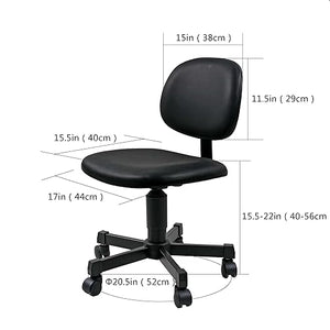 SigmaForce Lab Chair with Steel Base - Adjustable Height Soft Vinyl Seat