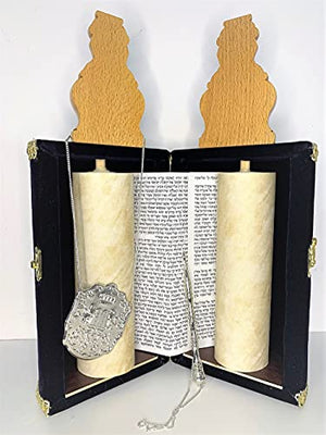 GORGEOUS BEAUTY&CARE Sefer Torah Scroll 45 CM + Pointer (YAD) - Judaica