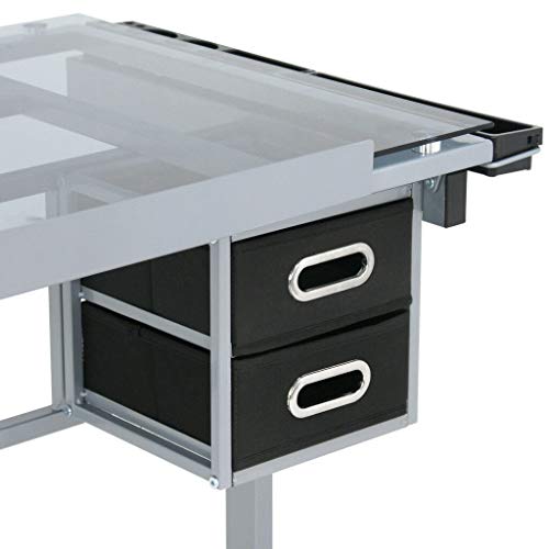 Table Drawing Drafting Desk Adjustable Art & Craft Hobby Studio Architect Work Board Top Tempered Glass