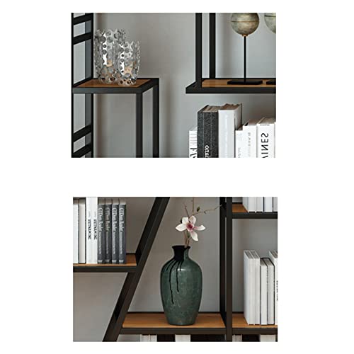 HARAY Wrought Iron Bookshelf - Black, Creative Living Room & Office Book Shelf
