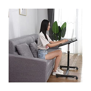 Computer Folding Table Height Adjustable Laptop Desk Home Office Desk Study Writing Table for Living Room Bedroom Workstation Office Desk (Color : White)