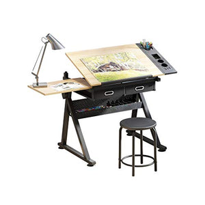 Adjustable Art Drawing Desk,with Adjustable Height for Art Design Drawing Writing Painting Crafting Drafting Work and Study
