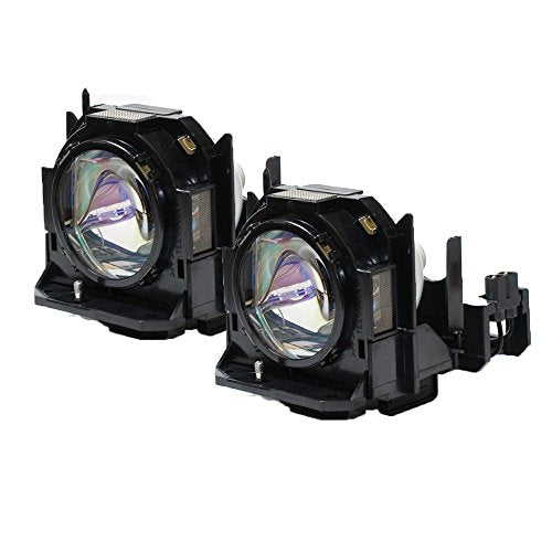 Twin-Pack ET-LAD60W ET-LAD60AW Genuine Original Replacement Lamp/Bulb with Housing for Panasonic PT-DX610 PT-DX610ELK PT-DX610U PT-DX610UL Projector (OEM Panasonic Bulb)