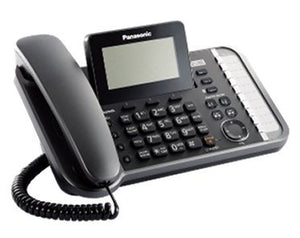 Panasonic KX-TG9582B + 1 KX-TGA950B 2-Line DECT 6.0 System 3-Way Conferencing Talking Caller ID Noise Reduction Corded/Cordless Combination Telephone