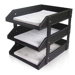 None Office Accessories Desk Gift Set - Card Holder, File Rack, Stationery Organizer, Tissue Box, Document Tray (Color: D, Size: D)