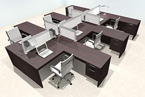 UTM Furniture Modern Aluminum Office Workstation Desk Set, OT-SUL-FPS47