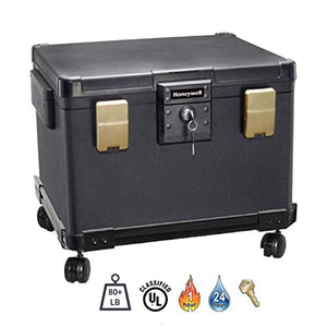 Honeywell Safes & Door Locks - 1 Hour Fire Safe Waterproof Filing Safe Box Chest fits Letter, A4, and Legal Files with Wheel Cart, Large, 1108W