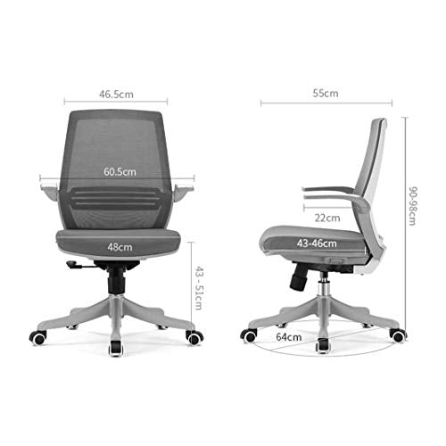 CHCDP Drafting Chair with Flip Up Arm in Black - Home, Office, Student Writing Chair