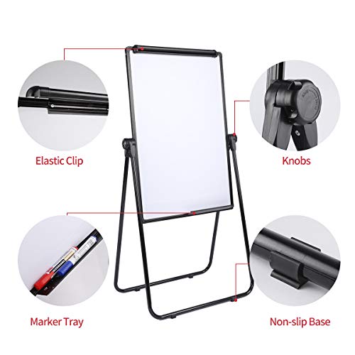 Dry Erase Board with Stand, Double Sided Magnetic Whiteboard with Stand, 36 x 24 Inch Portable Whiteboard with Height Adjustable