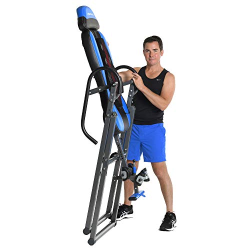 Exerpeutic Inversion Table UL Certified with Heat and Massage Therapy, Blue