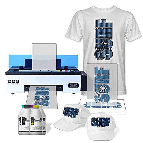 L1800 DTF Transfer Printer with Roll Feeder,Direct to Film Print-preheating A3 DTF Printer for Dark and Light Clothing VS DTG Printer (A3 DTF Printer) (Printer + Oven)