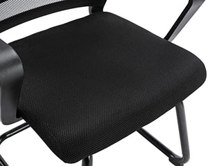 CIMOTA Mesh Office Guest Chairs Set of 6 - Black Mid Back Reception Chairs