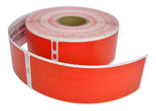 100 Rolls; 350 Labels per Roll of DYMO-Compatible 30252 RED Address Labels (1-1/8" x 3-1/2") -- BPA Free!