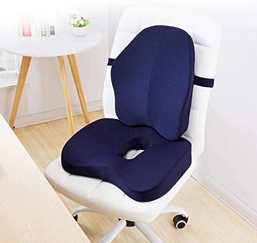 Orthopedic Memory Foam Back Cushion and Lumbar Support Pillow Set of 2