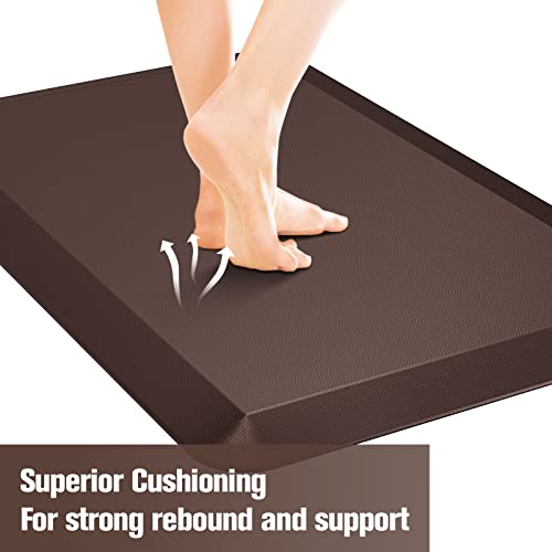 WOKA 48 x 24 Inches Electric Standing Desk, Brown Anti Fatigue Standing Desk Mat