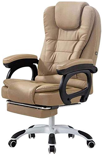 KouRy Ergonomic Executive Office Chair, PU Leather High-Back Desk Chair, Swivel Rocking Chair - Multiple Colors