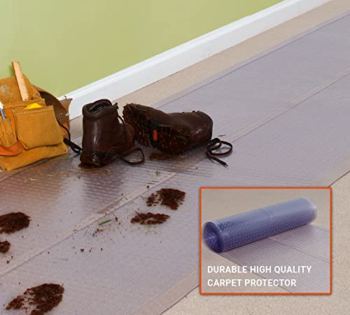 American Floor Mats Clear Vinyl Runner Mats for Carpeted Floors 60ft x 36in
