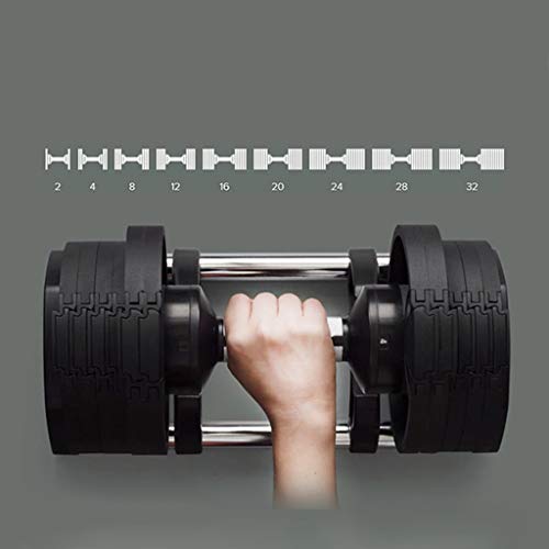 44 lb Dumbbells Hand Weights Set of 2 - Vinyl Coated Exercise & Fitness Dumbbell for Home Gym Equipment Workouts Strength Training Free Weights for Men (44 pounds)