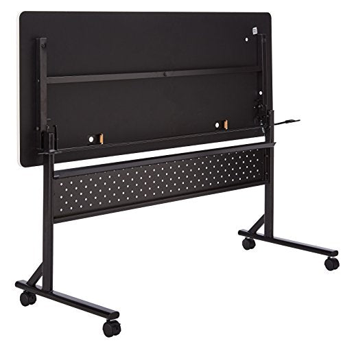 Lorell 60 x 24 x 29.5-Inch Flipper Training Table, Silver/Black