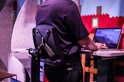 LeanRite Elite Ergonomic Standing Desk Chair for Posture and Back Pain Relief with Anti Fatigue Mat and Xtra Seat Cushion