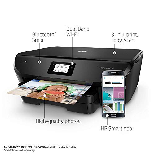 HP ENVY Photo 6255 Wireless All-in-One Printer, Works with Alexa (K7G18A)