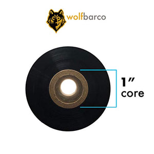 48 Rolls (Full Case) Wolfbarco Thermal Transfer Ribbon 3.27" x 1476' (83mm x 450m) Standard Black Resin-Enhanced Wax for Zebra GK420D SM4 ZT410 Tec Datamax Intermec Citizen Printer, Core Size 1", CSO