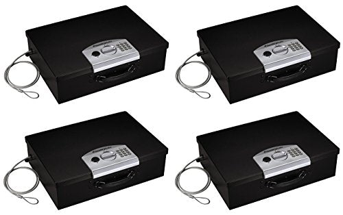 SentrySafe PL048E Electronic Security Box, 0.5 Cubic Feet, Black (Pack of 4)
